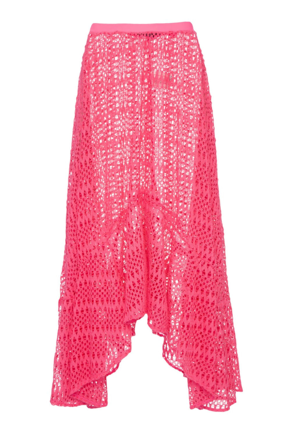 SAIA LONGA ASSIMÉTRICA TELA NEON VIBES PINK