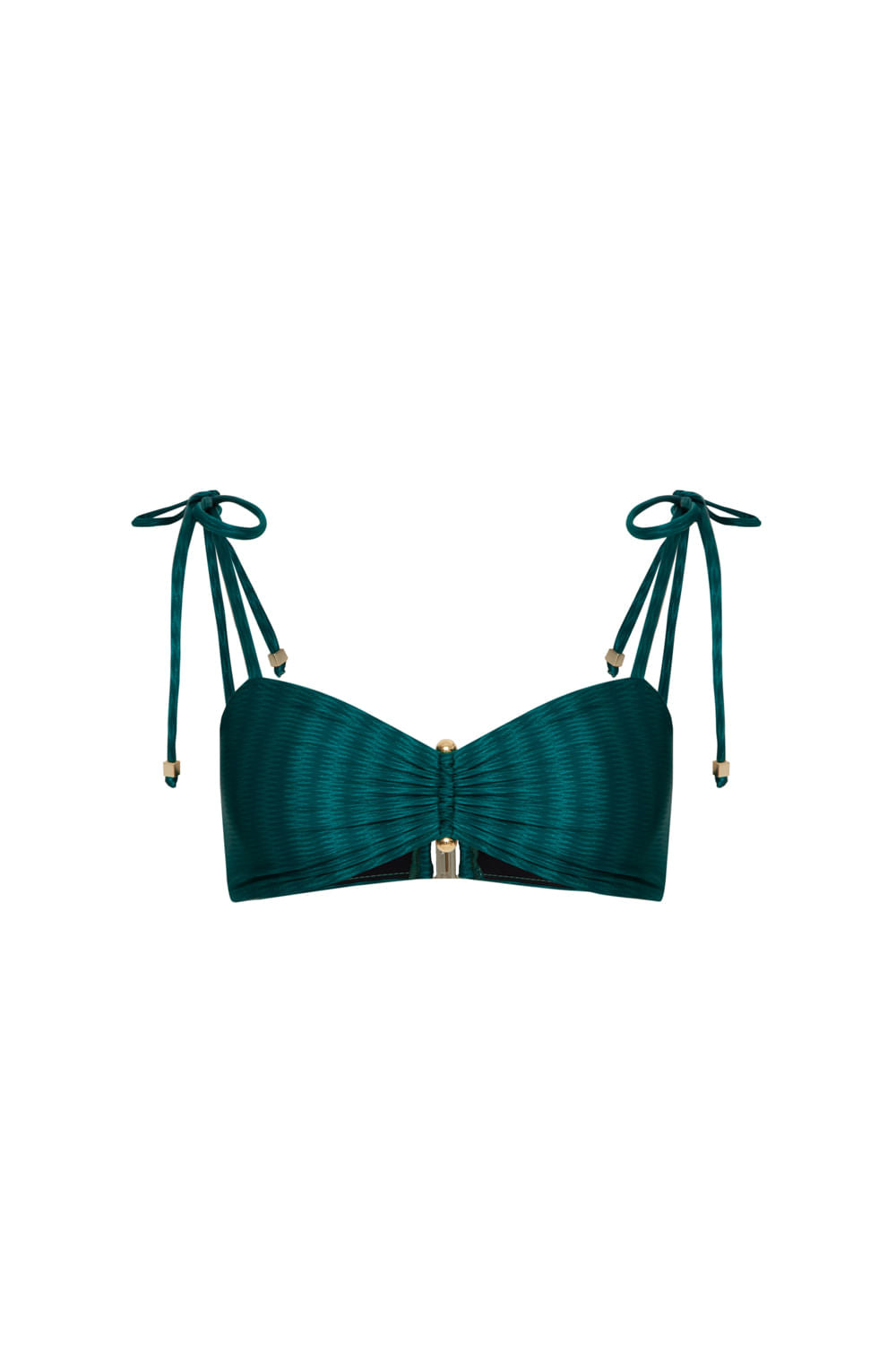 TOP BIQUÍNI LAÇO ZIG ZAG VERDE