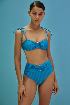 TOP BIQUÍNI LAÇO ZIG ZAG AZUL