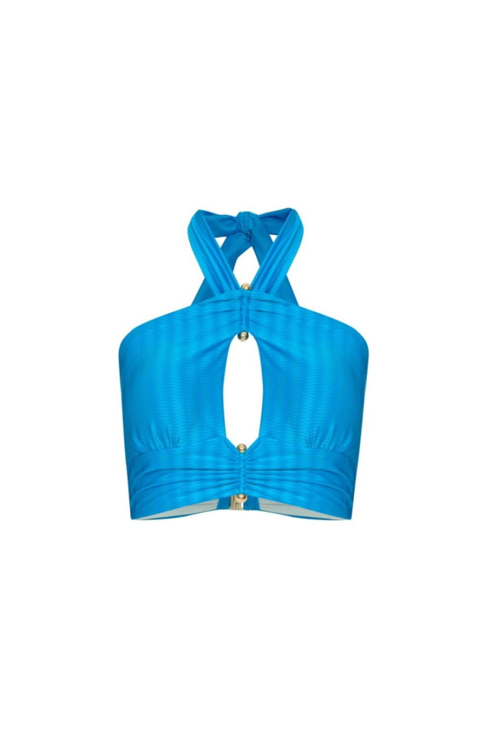 TOP BIQUÍNI RECORTE ZIG ZAG AZUL