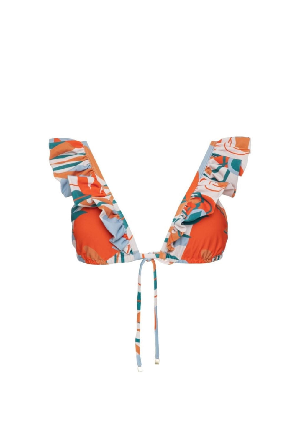TOP BABADO MODERNISTA LARANJA