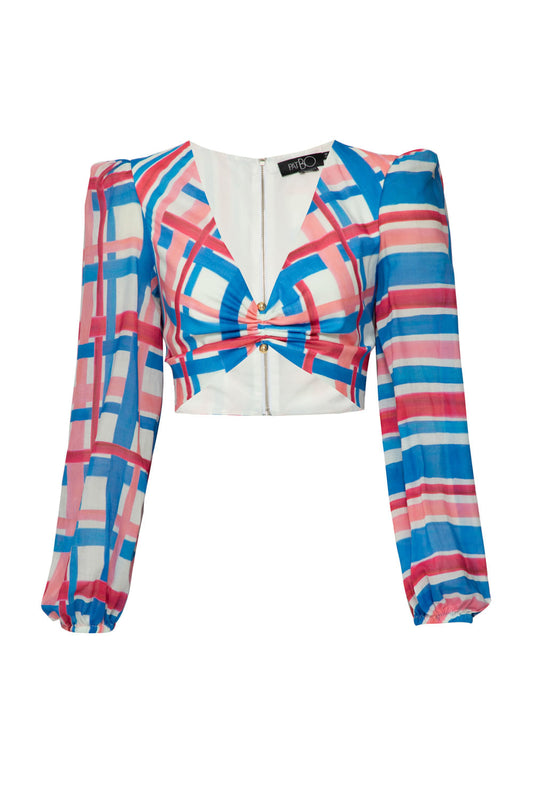 TOP XADREZ RIVIERA  AZUL