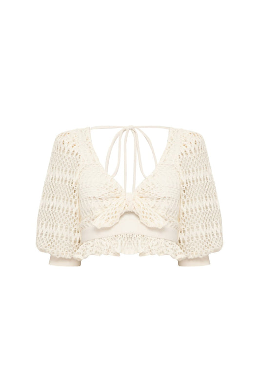 TOP TELA NEON VIBES OFF WHITE