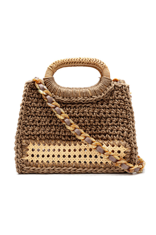 BOLSA TOTE CROCHÊ SISAL ALÇA RATTAN NATURAL