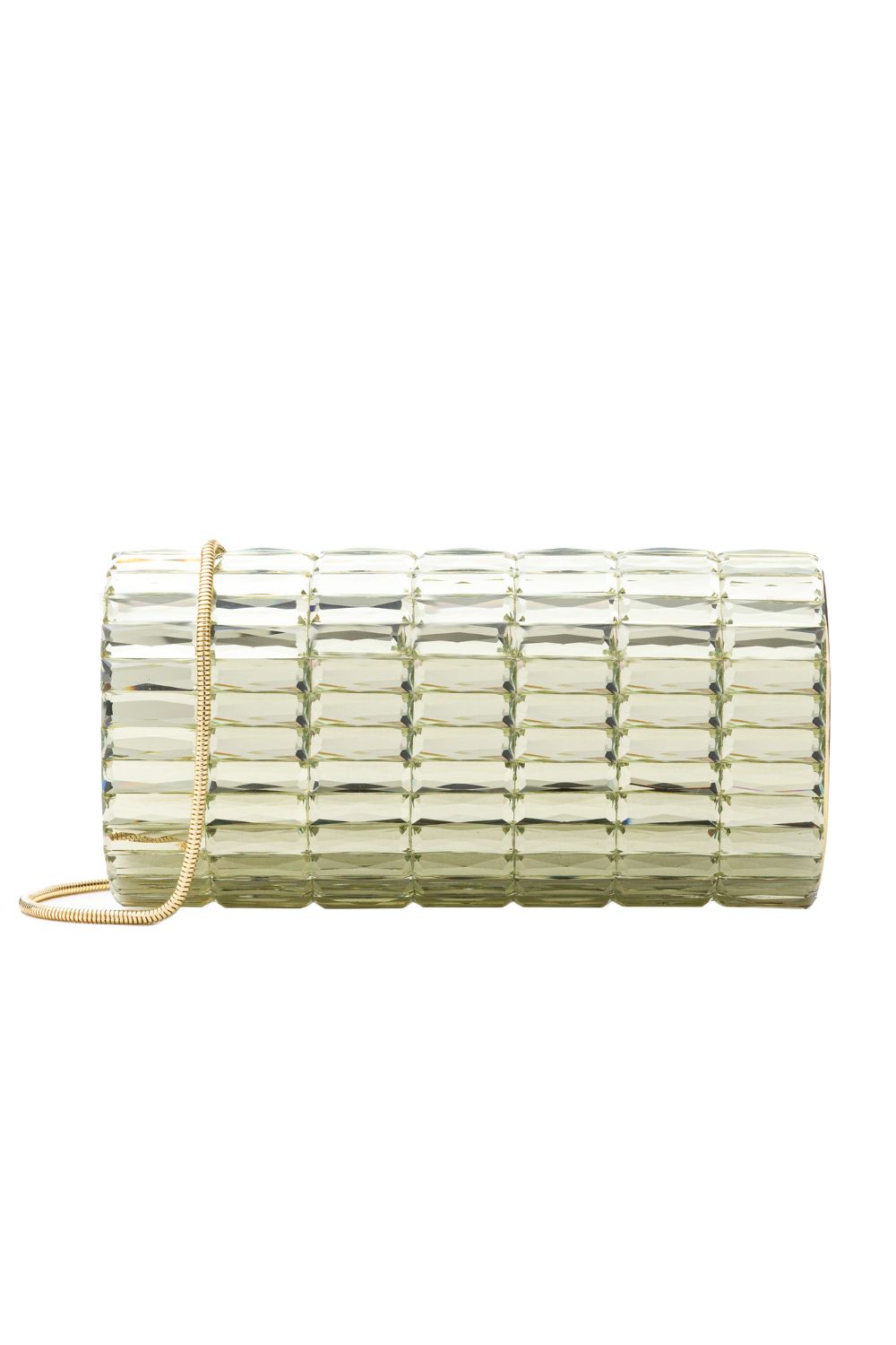 BOLSA CLUTCH METAL OVAL CRISTAIS OURO