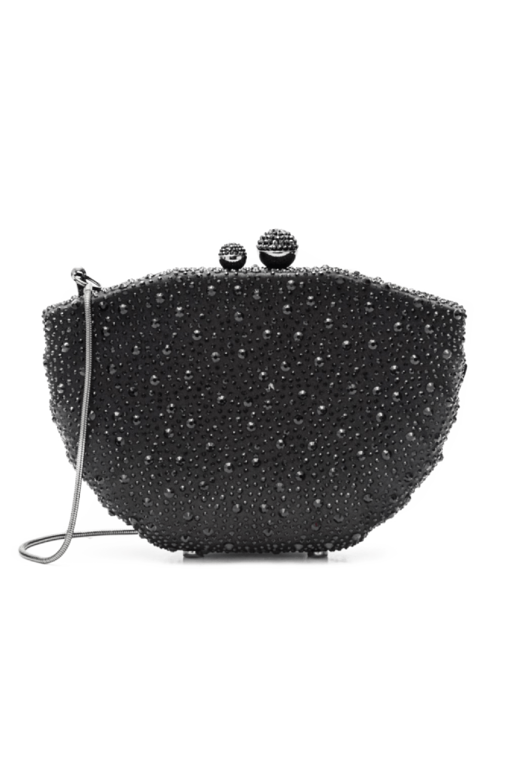 CLUTCH CETIM CRISTAIS CONCHA PRETO