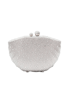 CLUTCH CETIM CRISTAIS CONCHA PRATA
