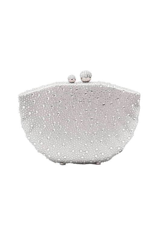 CLUTCH CETIM CRISTAIS CONCHA PRATA