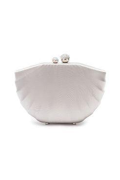 BOLSA CLUTCH CETIM CONCHA PRATA