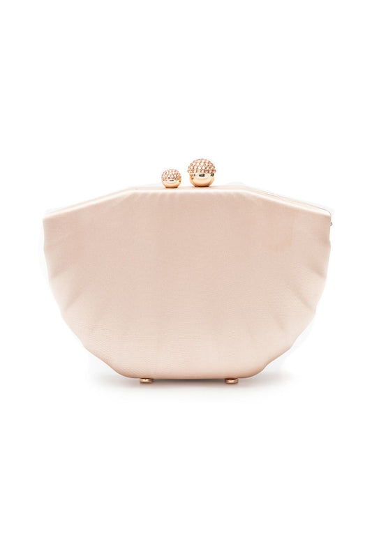 BOLSA CLUTCH CETIM CONCHA NUDE
