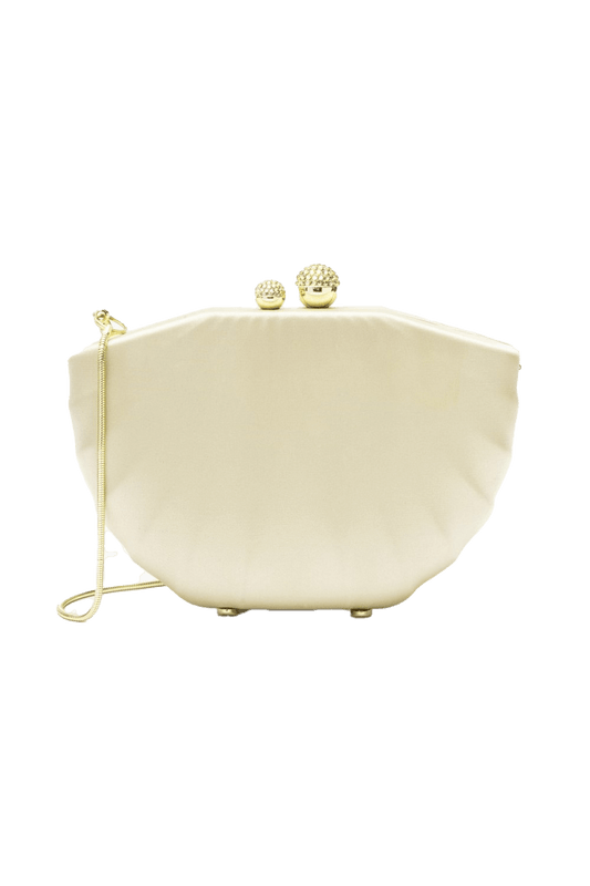 BOLSA CLUTCH CETIM CONCHA OURO