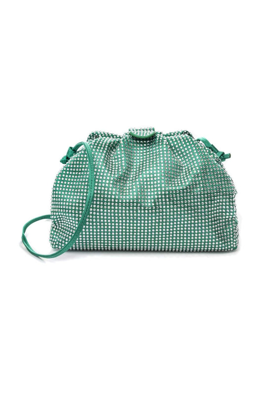 Mini pouch cristais verde