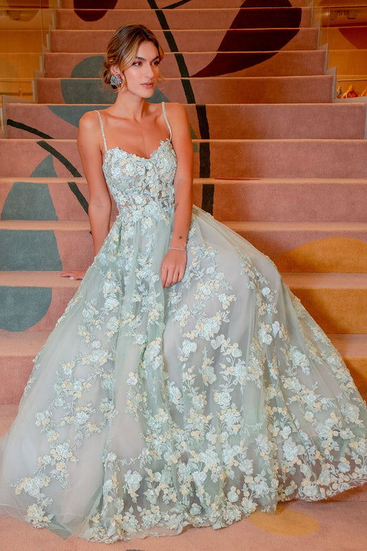 VESTIDO PB V22 VERDE CLARO