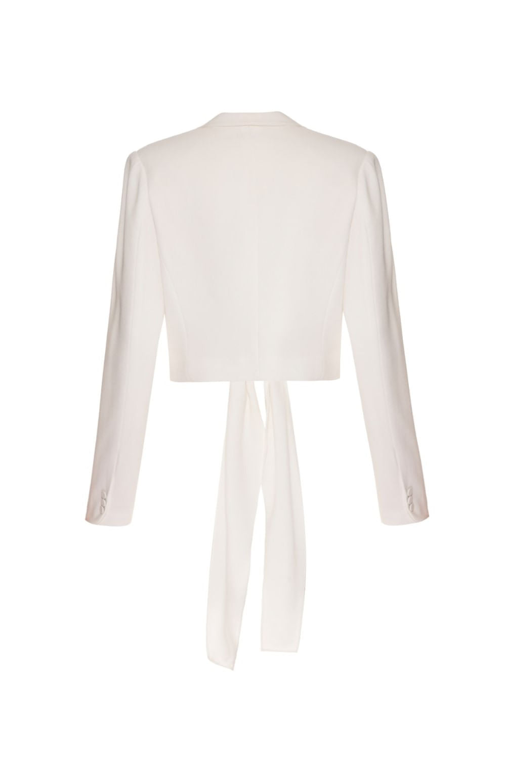 Blazer cropped amarração off white
