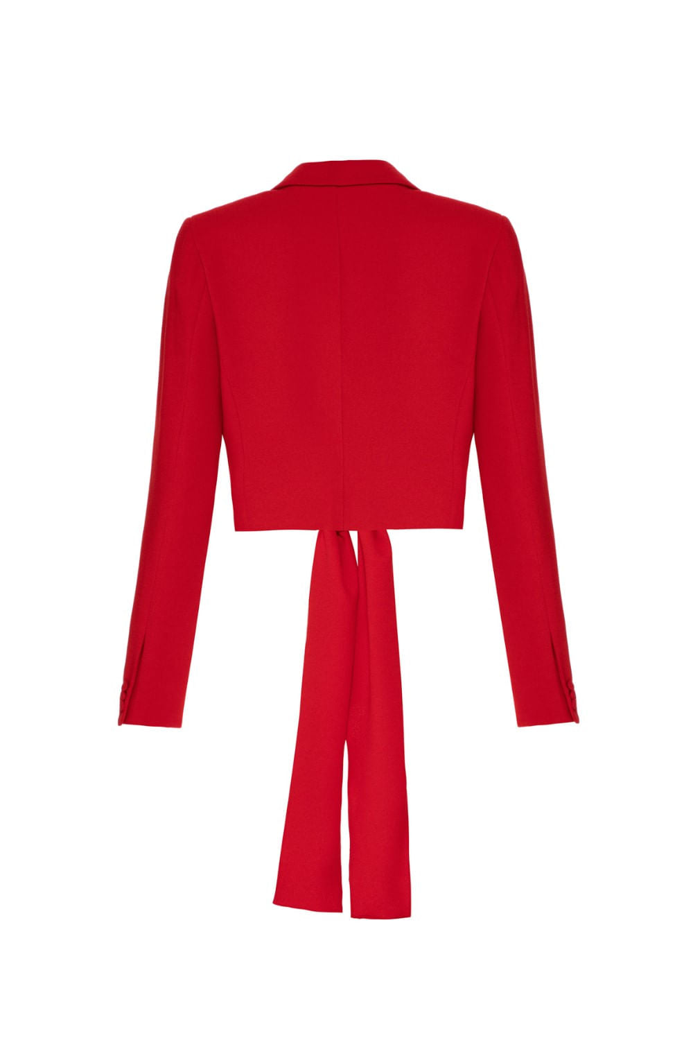 Blazer cropped amarração vermelho