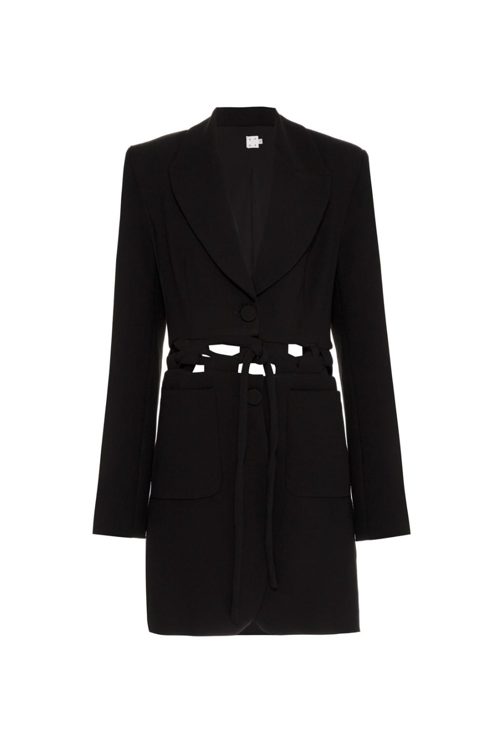 Blazer longo aberturas preto