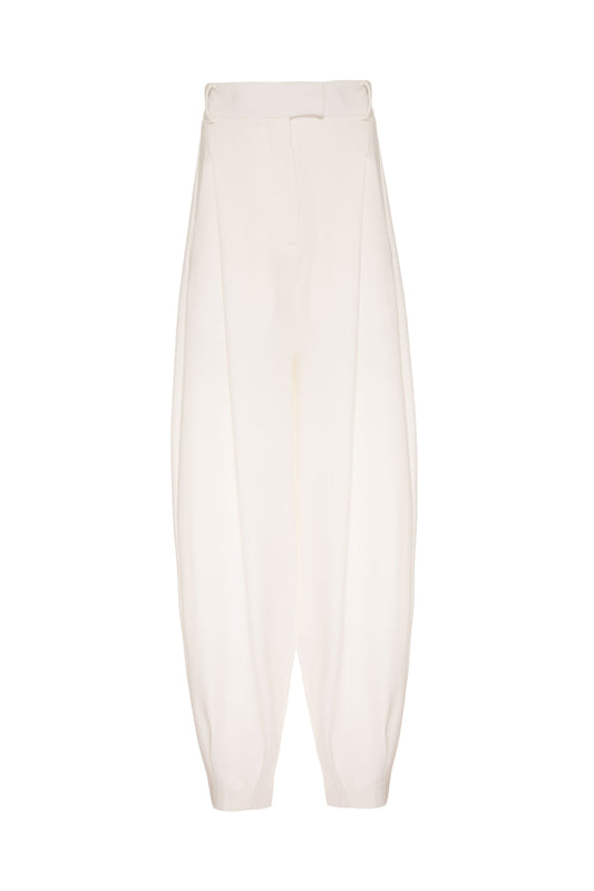 CALÇA PREGAS CÓS ALTO OFF WHITE