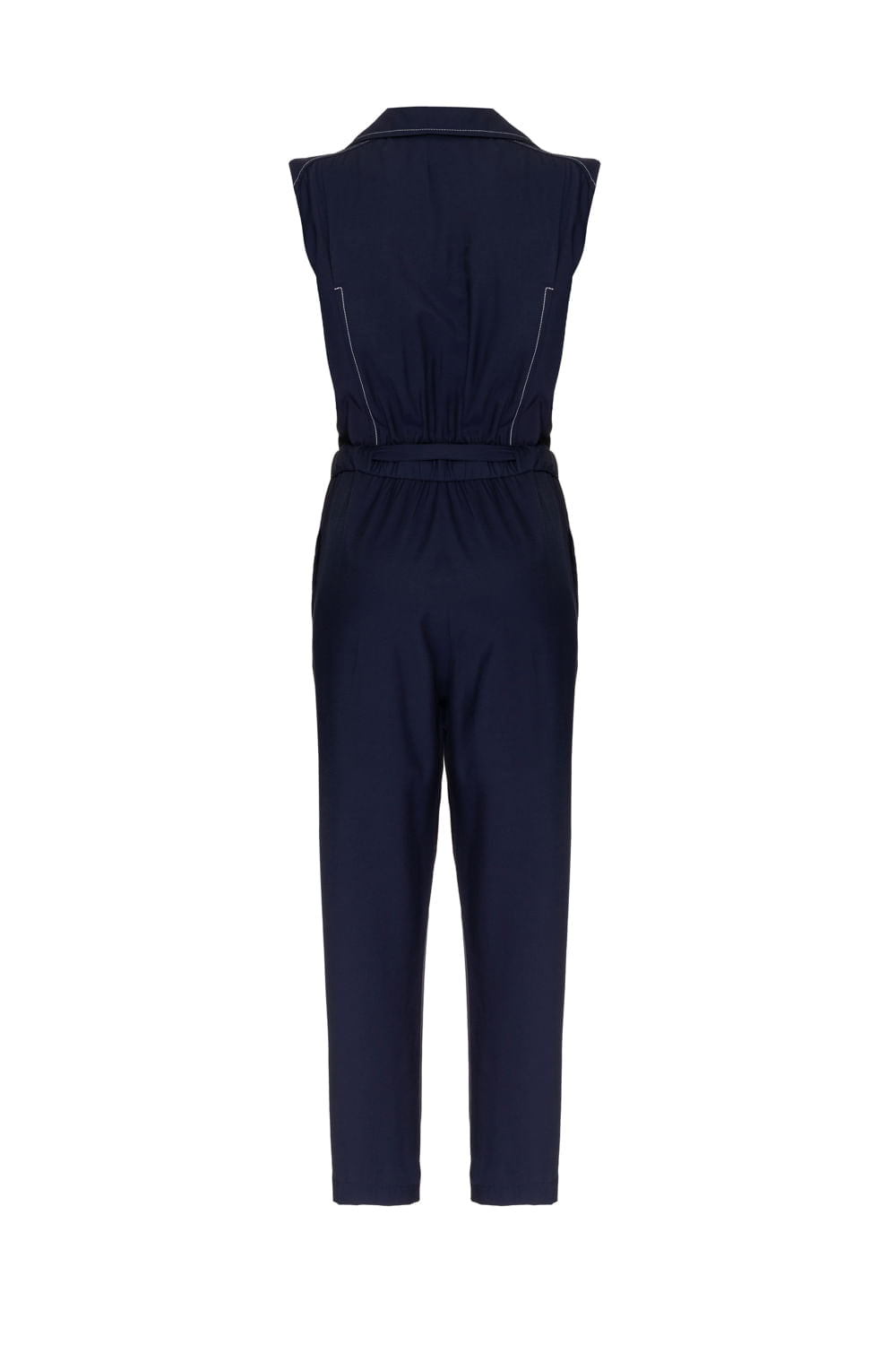 MACACÃO PESPONTO ZÍPER MARINHO