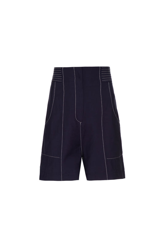 SHORT BOLSO PESPONTO MARINHO