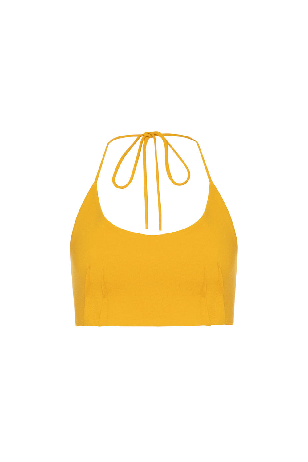 TOP CROPPED LASTEX AMARELO