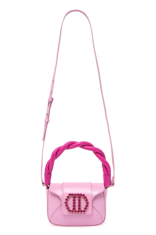 BOLSA TIRACOLO COURO ALÍCIA PEQUENA ROSA