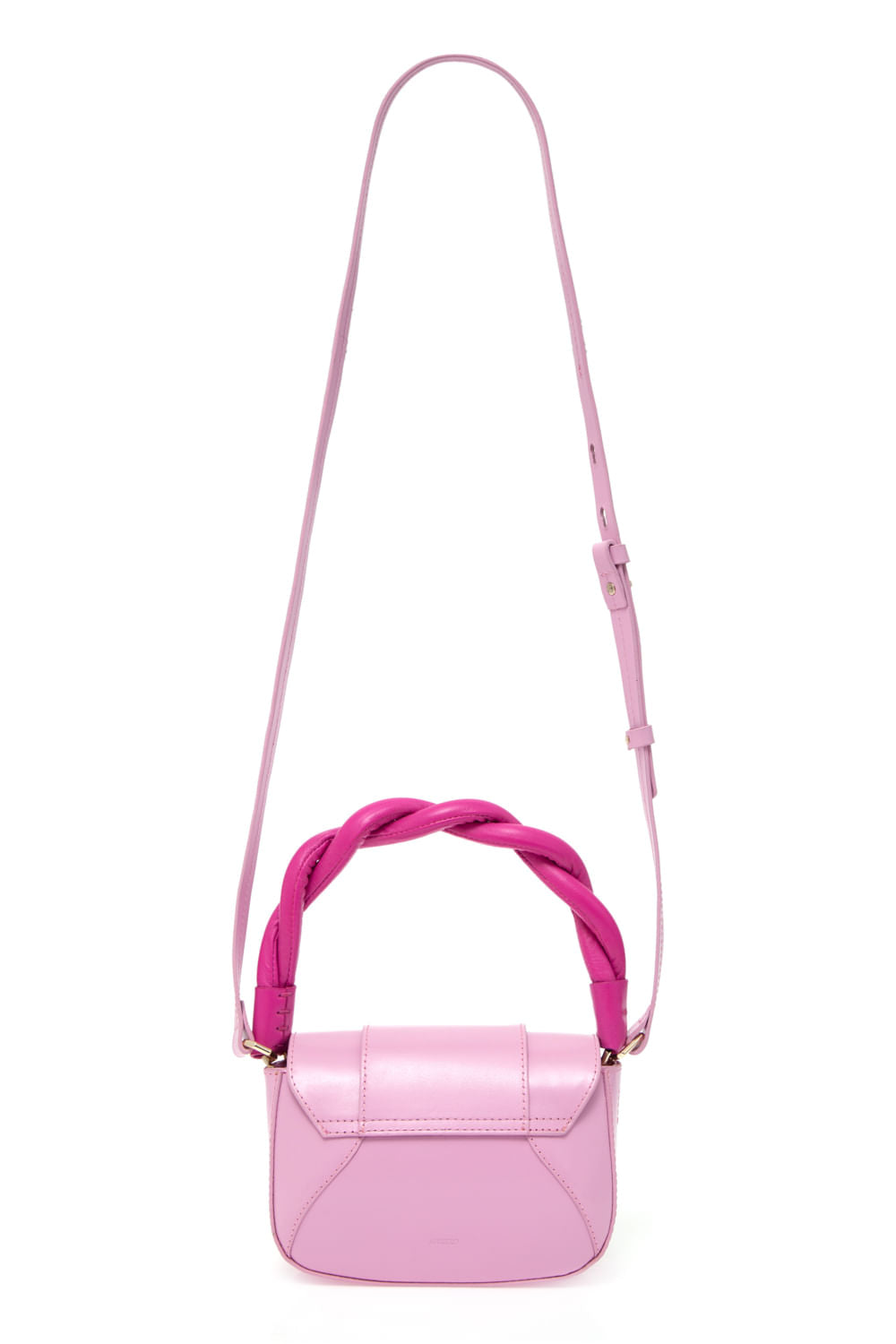 BOLSA TIRACOLO COURO ALÍCIA PEQUENA ROSA