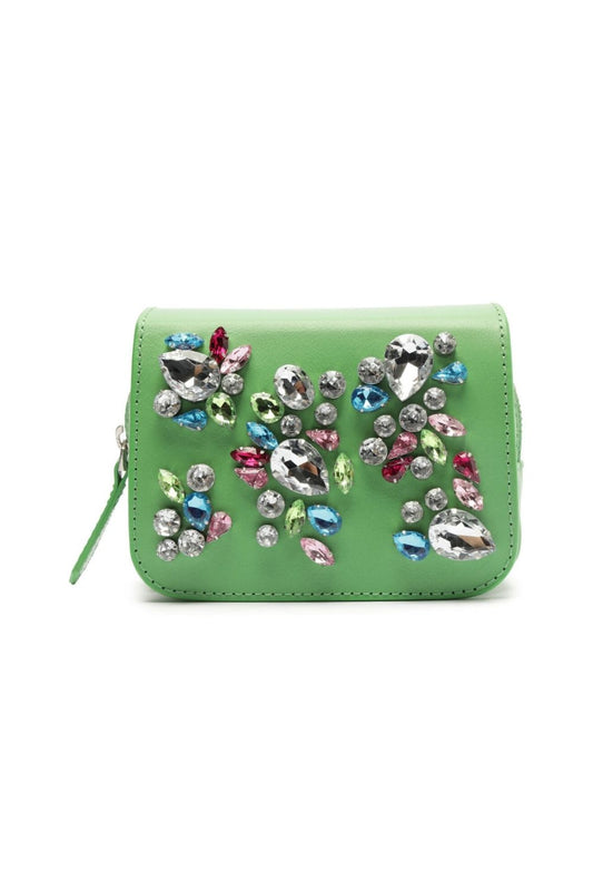 MINI BAG TIRACOLO COURO SAFIRA VERDE