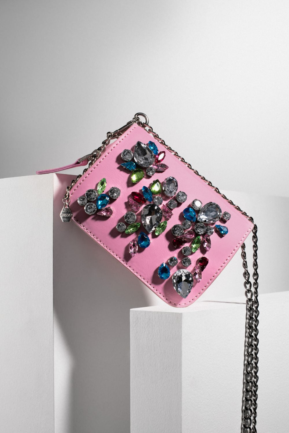 MINI BAG TIRACOLO COURO SAFIRA ROSA