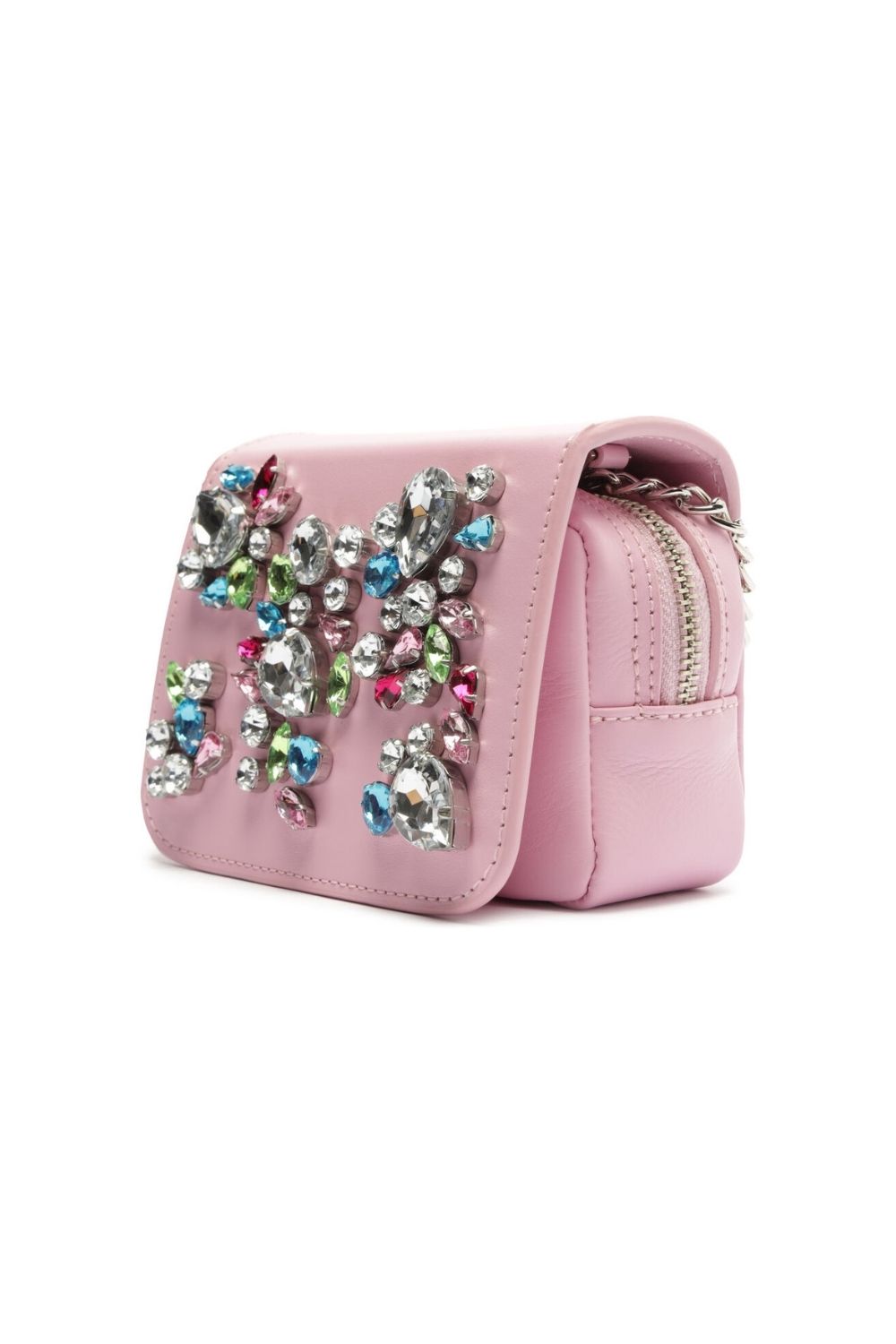 MINI BAG TIRACOLO COURO SAFIRA ROSA