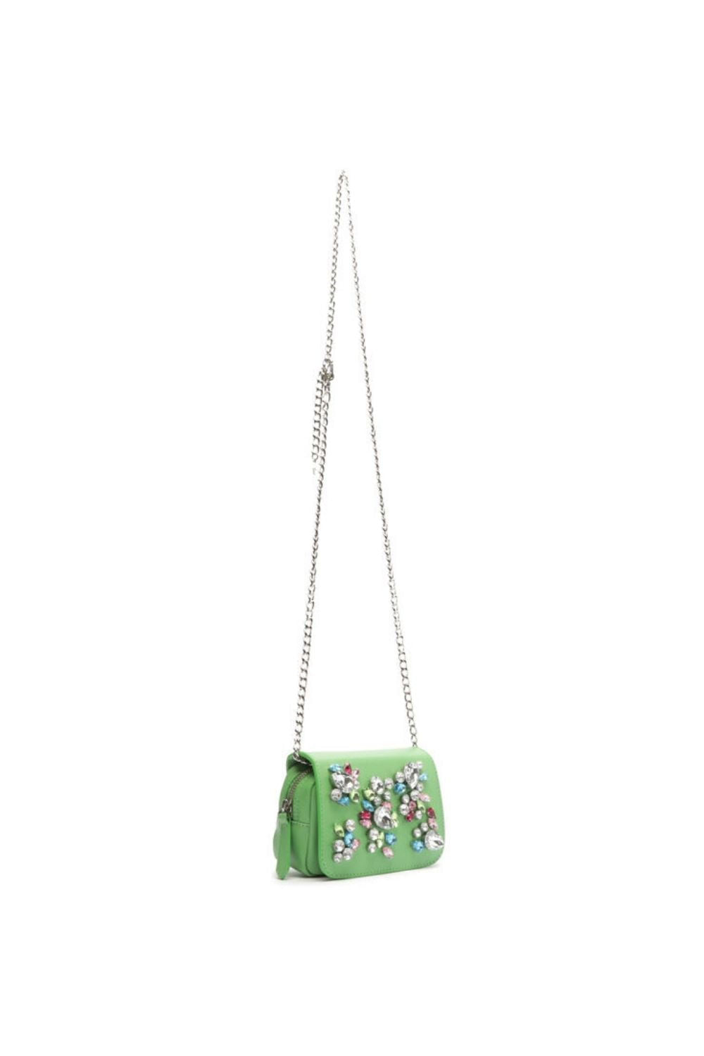 MINI BAG TIRACOLO COURO SAFIRA VERDE