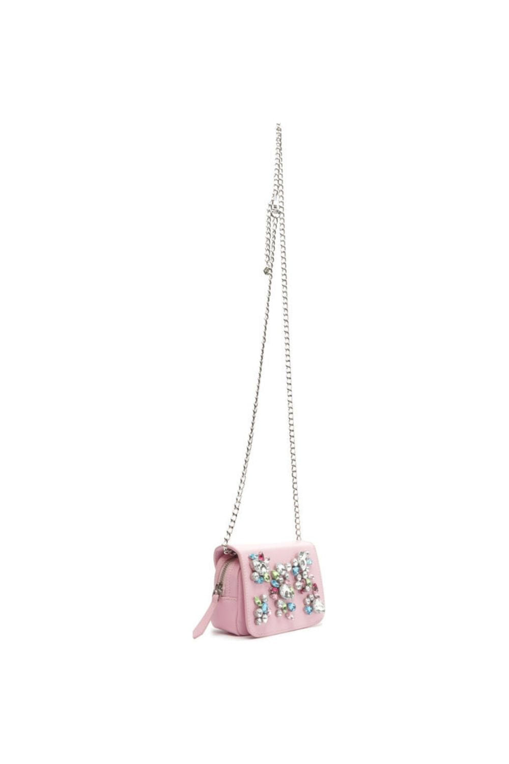 MINI BAG TIRACOLO COURO SAFIRA ROSA