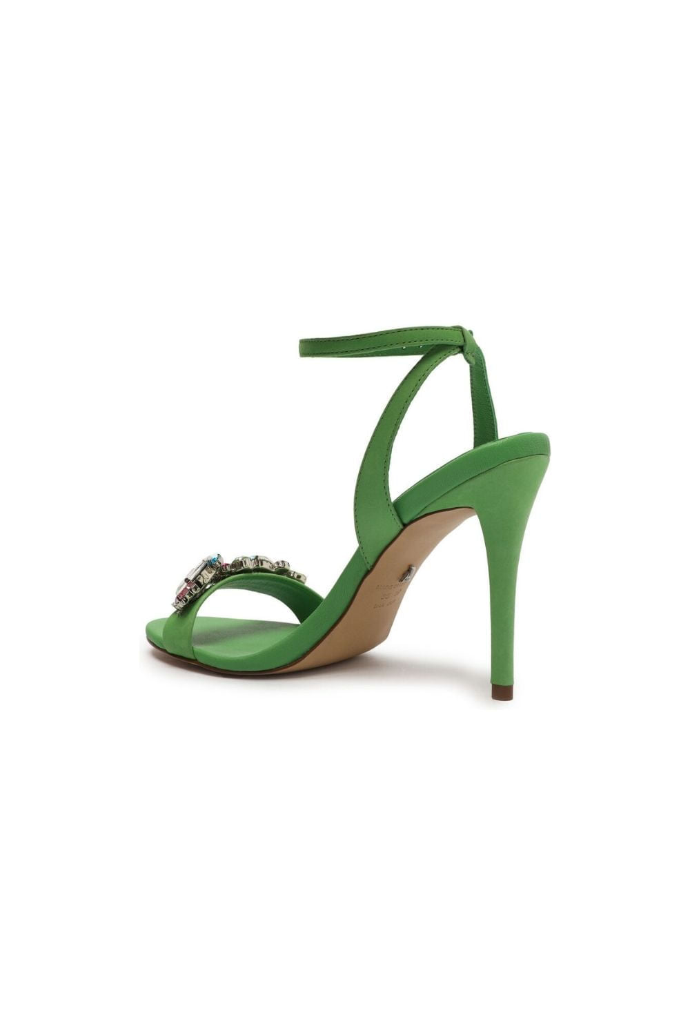 SANDÁLIA NOBUCK SALTO FINO VERDE