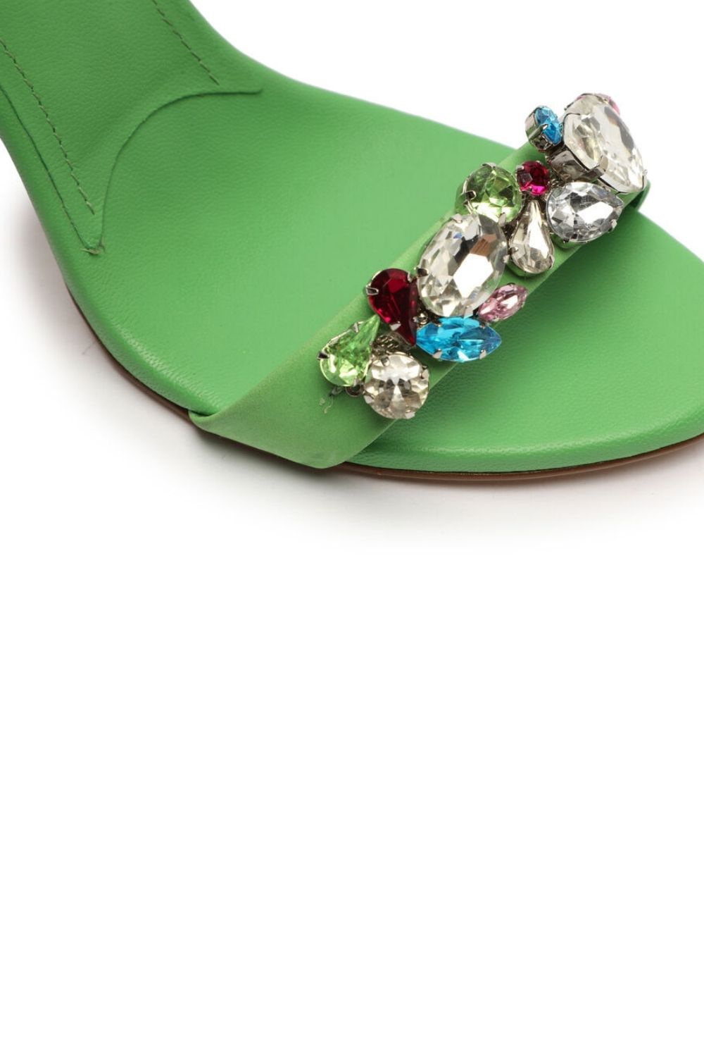 SANDÁLIA NOBUCK SALTO FINO VERDE