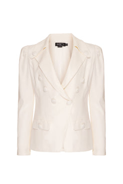 BLAZER ACINTURADO LINHO FRENCH OFF WHITE