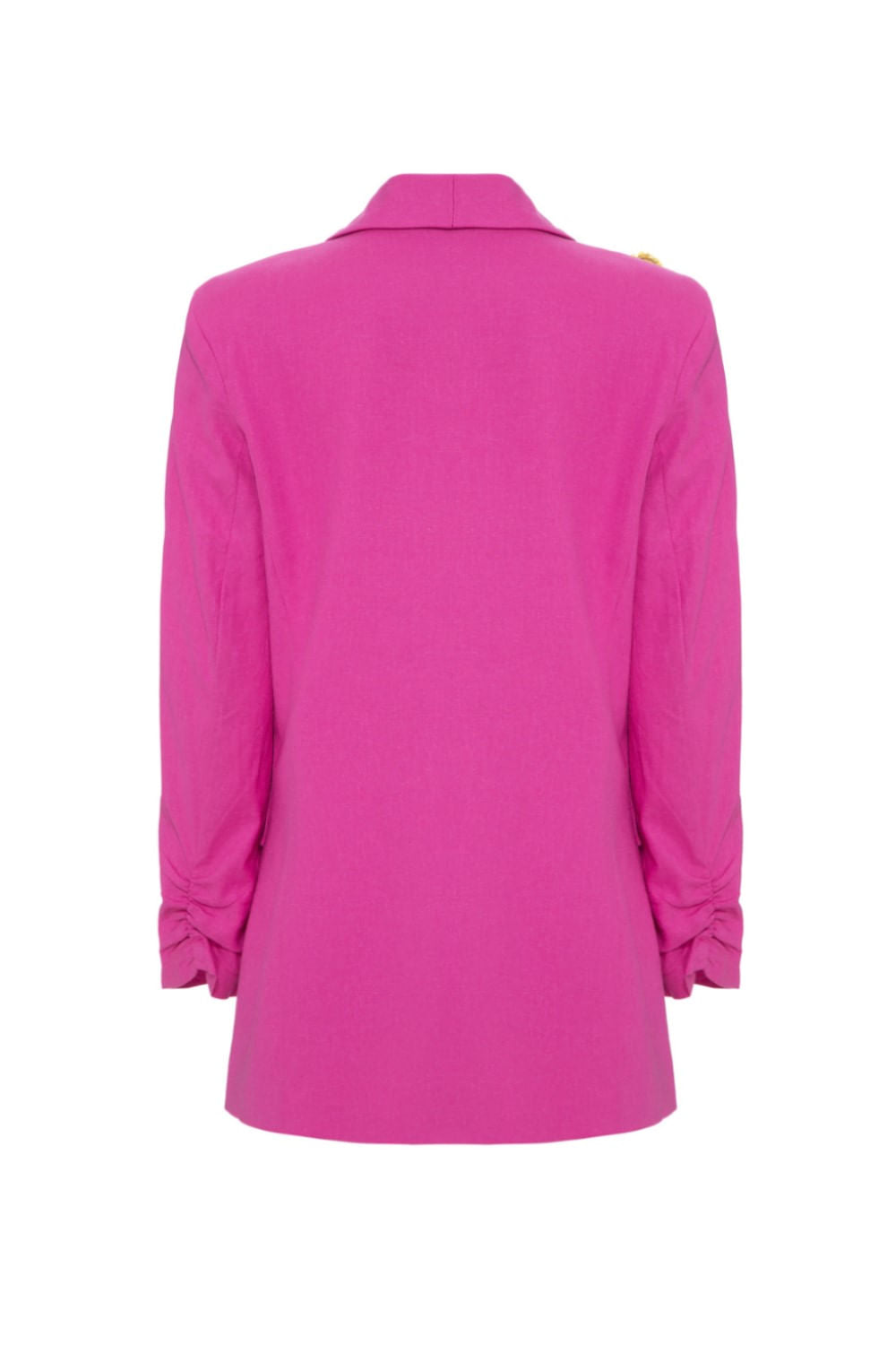 Blazer flor linho balneário pink