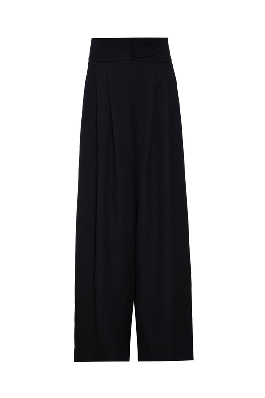CALÇA PANTALONA CREPE DAISY PRETO