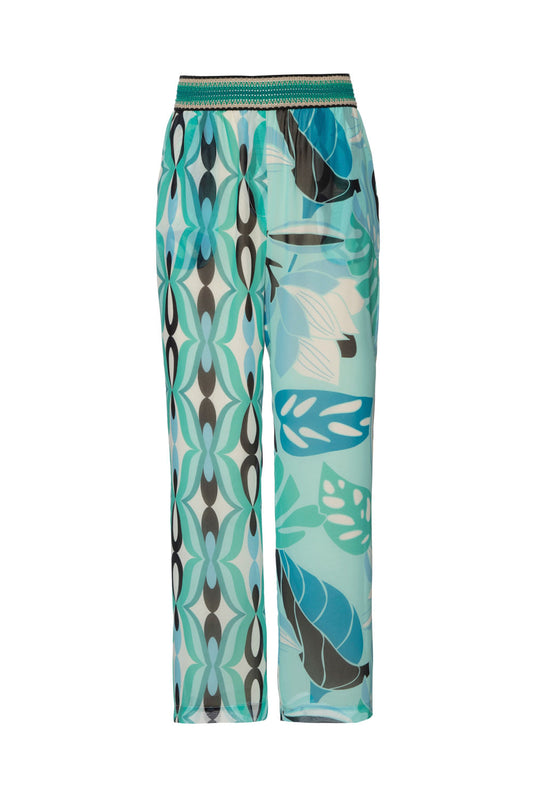 CALÇA ENTREMEIO FLORAL GROOVE VERDE