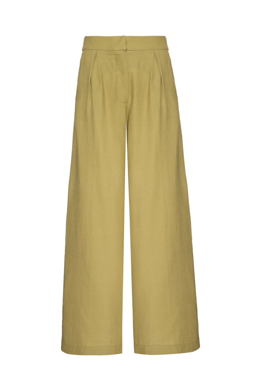 CALÇA PANTALONA LINHO FRENCH VERDE
