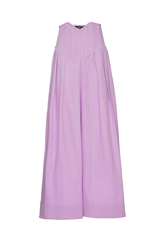 CALÇA CÓS ESTRUTURADO LINHO BALNEÁRIO LILAS