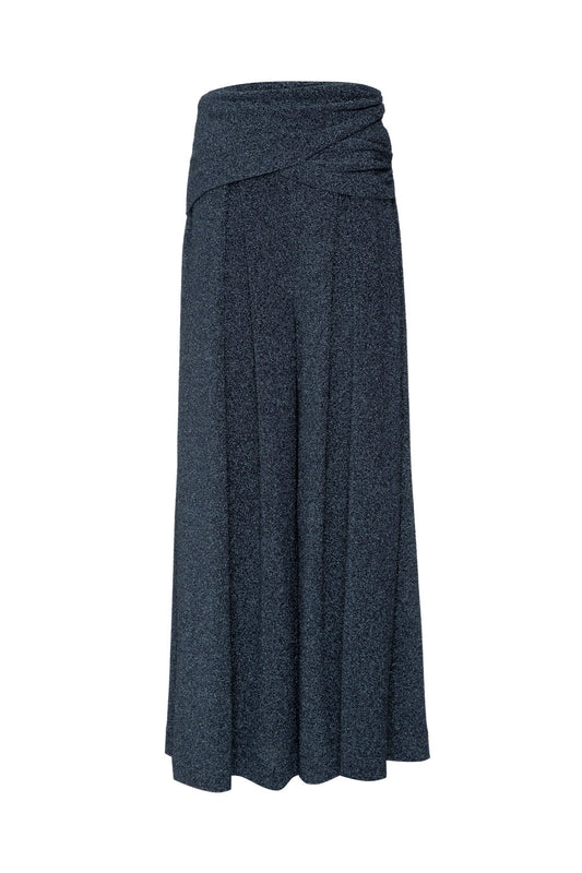 CALÇA AMPLA LUREX BARDOT GRAFITE