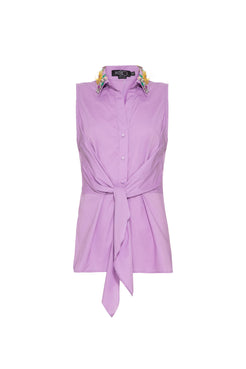 CAMISA AMARRAÇÃO TRICOLINE JANE LILAS