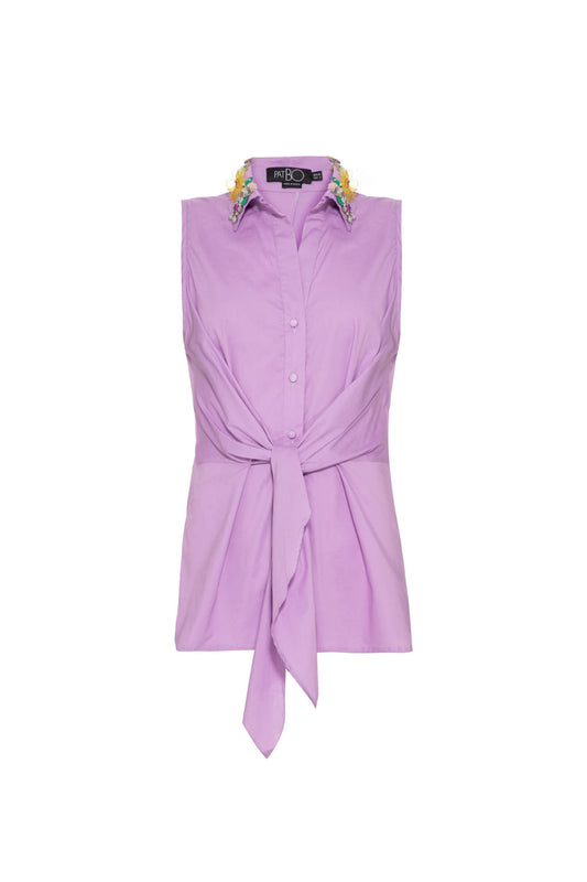 CAMISA AMARRAÇÃO TRICOLINE JANE LILAS