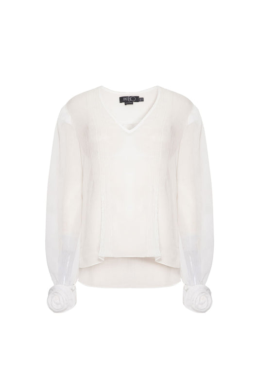 CAMISA TRANSPARÊNCIA FAIR LADY OFF WHITE