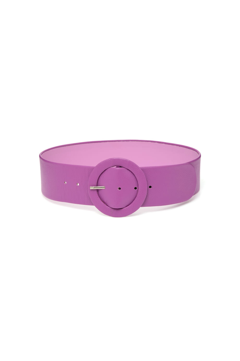CINTO COURO FLOWER POWER LILAS