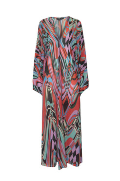 KIMONO LONGO PSICODELIA VERMELHO