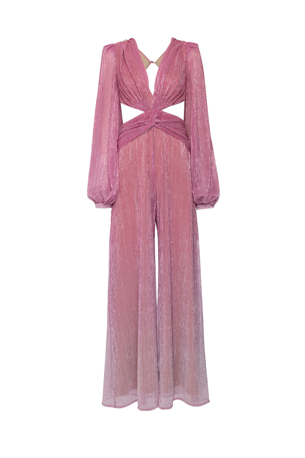 MACACÃO RECORTES LUREX TWIGGY ROSA