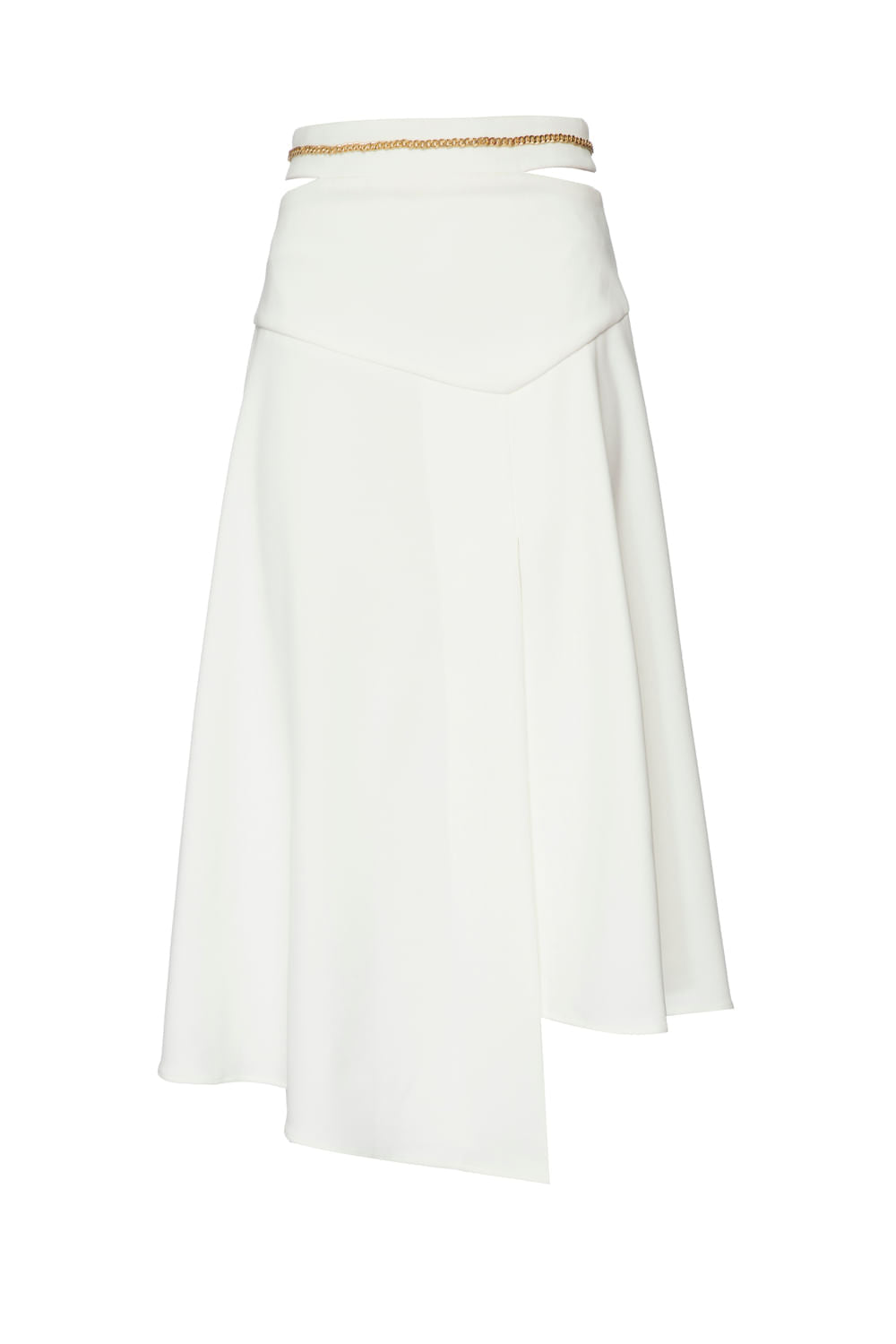 SAIA MÍDI CORRENTE CREPE CHAIN OFF WHITE
