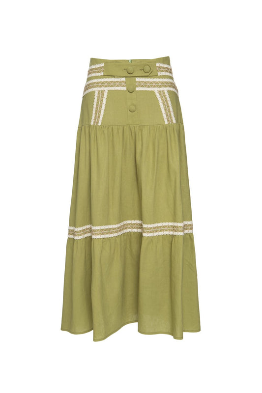 SAIA MÍDI ENTREMEIO LINHO FRENCH VERDE