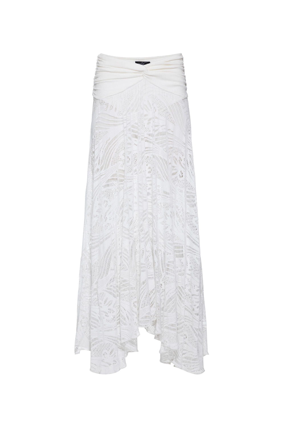 SAIA MÍDI ASSIMÉTRICA TELA FARROW OFF WHITE