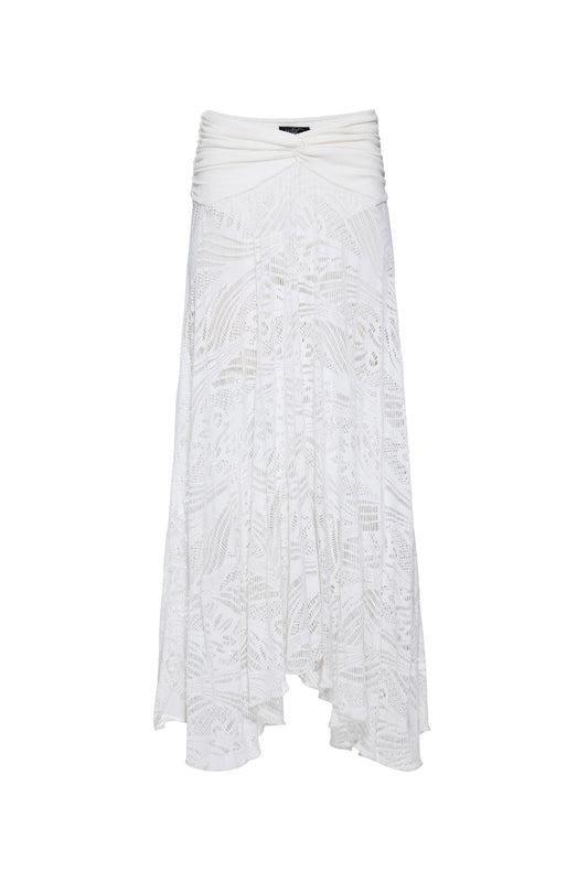 SAIA MÍDI ASSIMÉTRICA TELA FARROW OFF WHITE